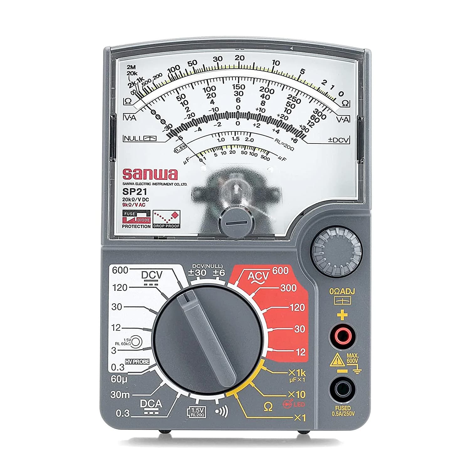 Sanwa 0.3 - 600V Analog Multimeter with Continuity Check Beeper, SP21 — view 1
