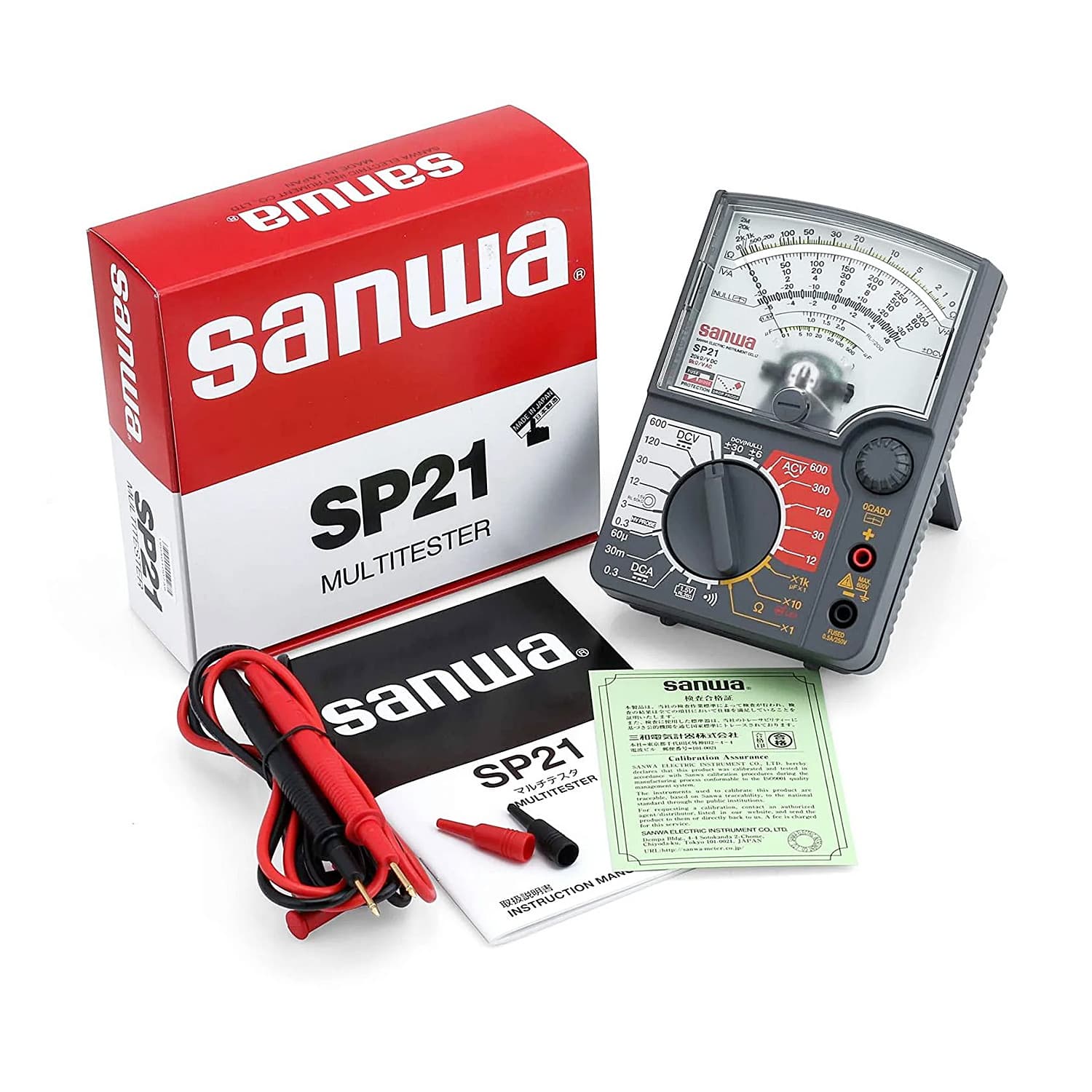 Sanwa 0.3 - 600V Analog Multimeter with Continuity Check Beeper, SP21 — view 2