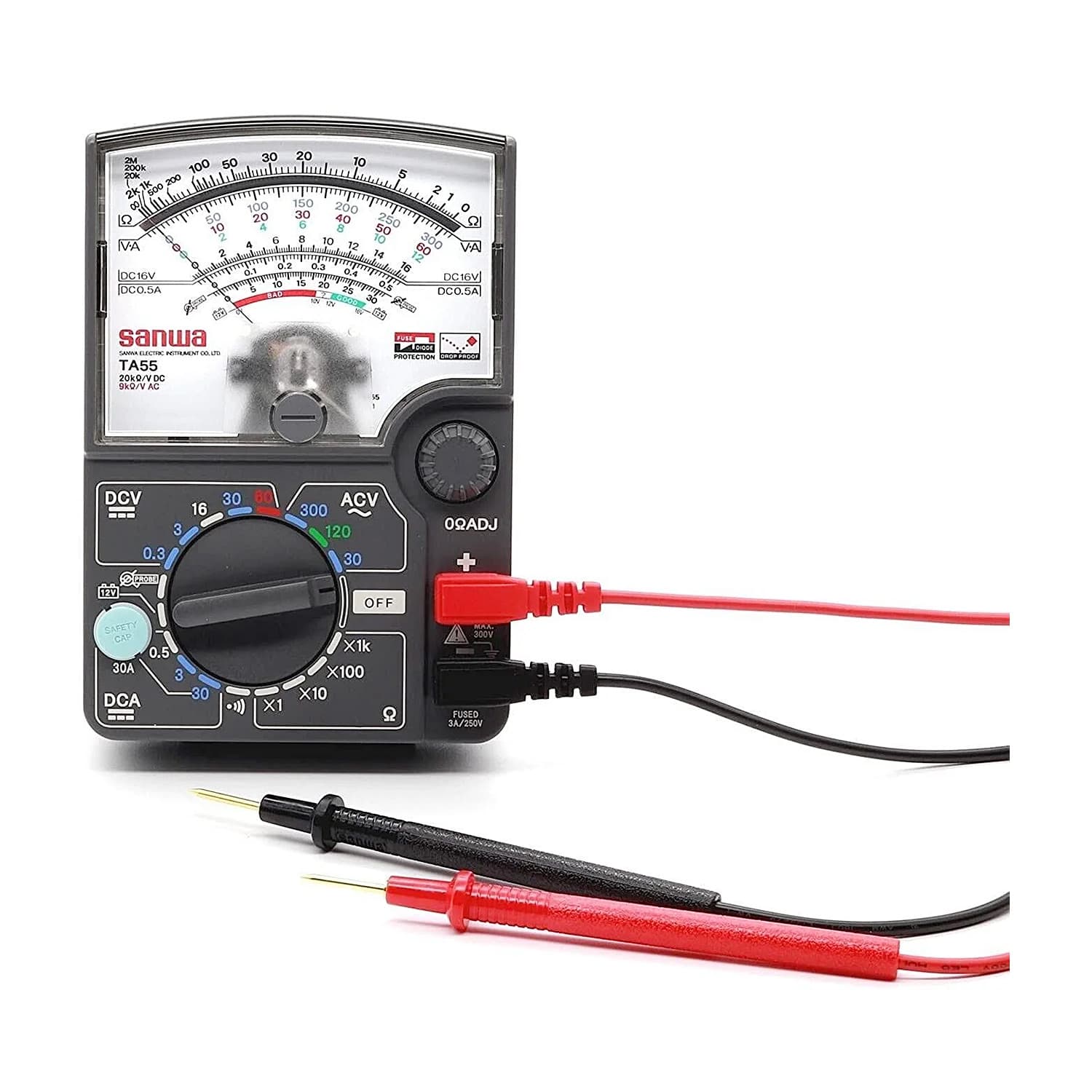 Sanwa 0.3 - 60V DC Voltage Analog Multimeter, TA55 — view 2
