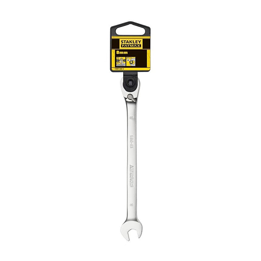 Stanley 8 mm Fatmax Anti-Slip Reversible Combination Ratchet Wrenches, FMMT13081-0 — view 2