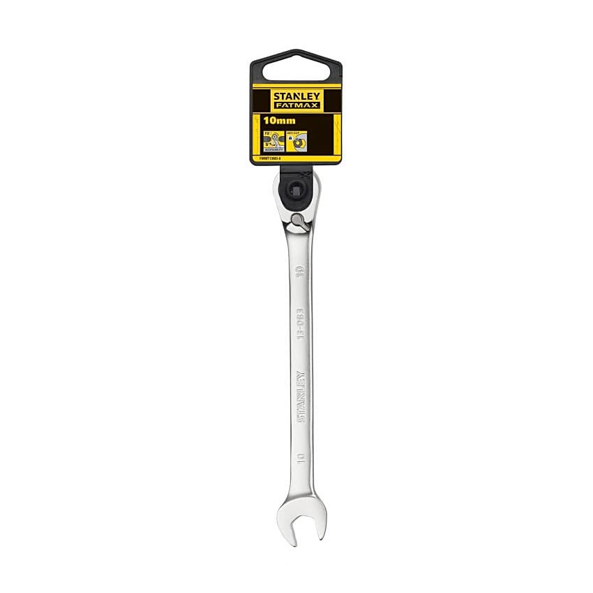 Stanley 10 mm Fatmax Anti-Slip Reversible Combination Ratchet Wrenches, FMMT13083-0