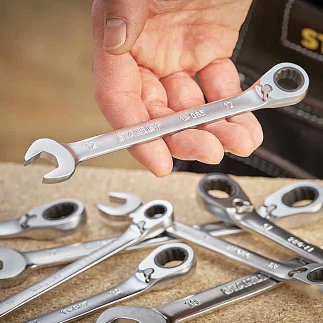 Stanley 14 mm Fatmax Anti-Slip Reversible Combination Ratchet Wrenches, FMMT13087-0