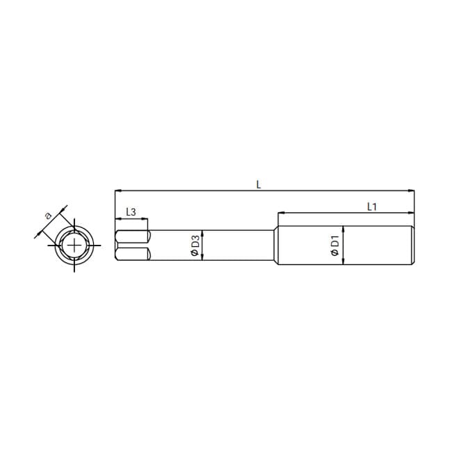 Totem BSF Thread 1/2 inch Carbon Steel Hand Taps (Set of 3 Pcs) — view 2