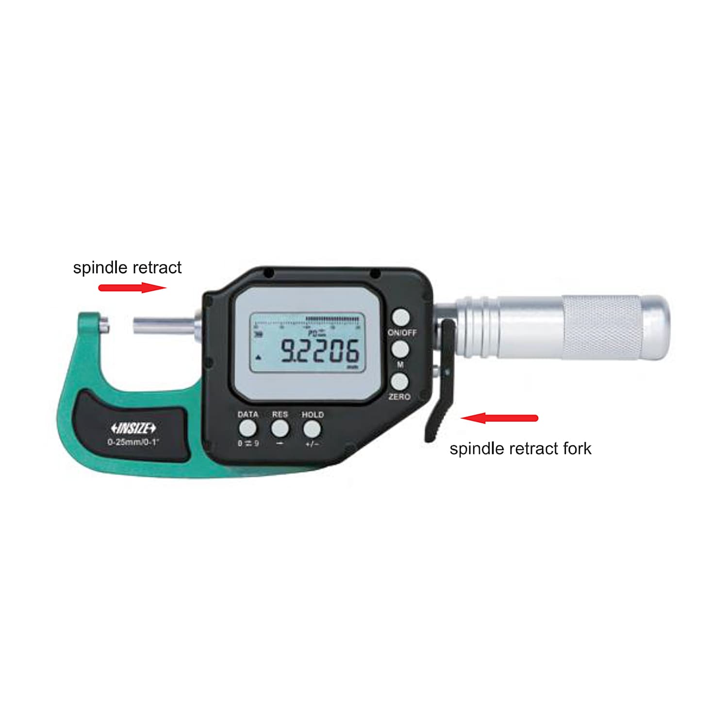 Insize 0 - 25 mm Wireless Digital Snap Gauge, 3350-25AWL — view 2