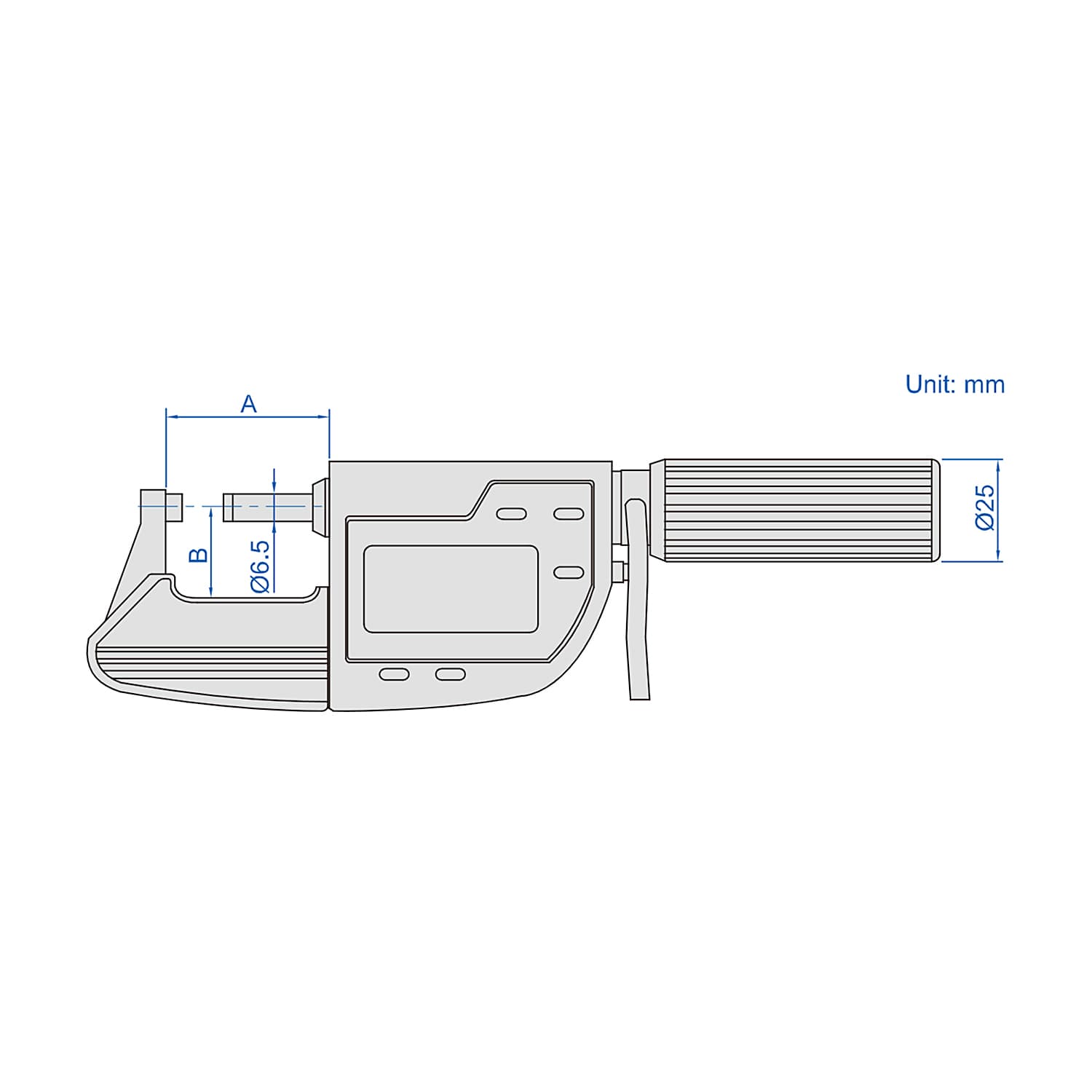 Insize 0 - 25 mm Wireless Digital Snap Gauge (Basic Type), 3358-25AWL — view 3