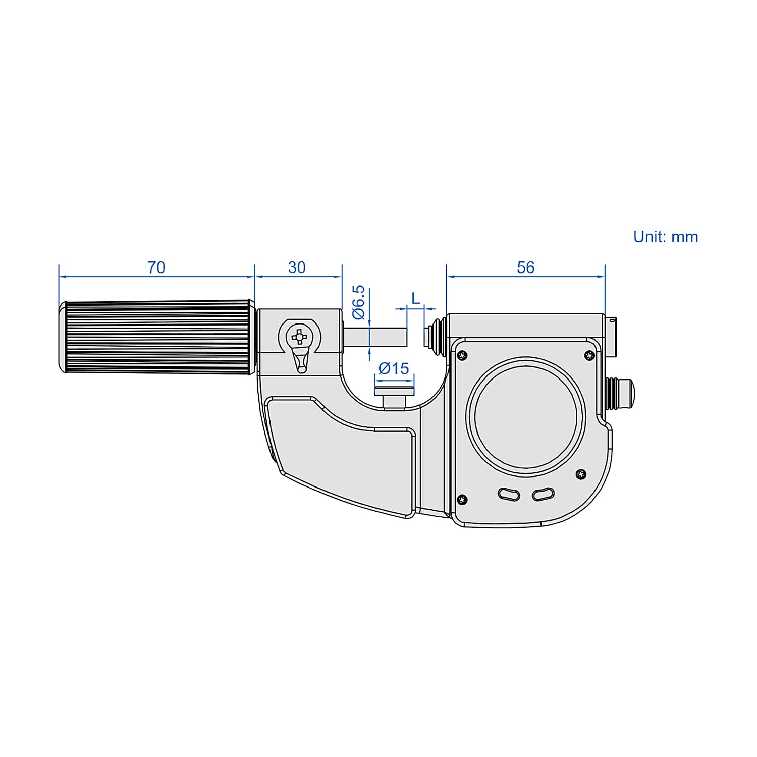 Insize 0 - 25 mm Bluetooth Digital Indicating Snap Gauge, 3509-25 — view 3