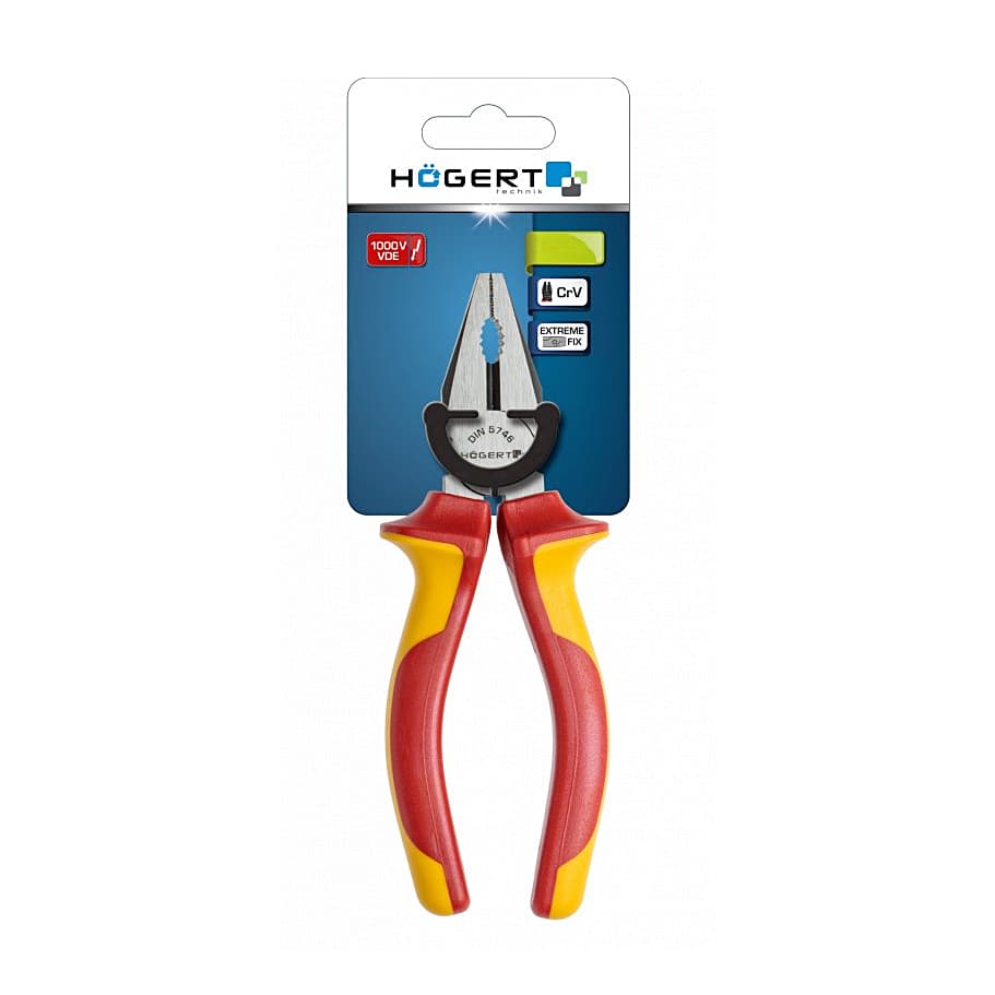 Hogert 8 inch / 200 mm Insulated Combination Pliers (VDE), HT1P907 — view 2