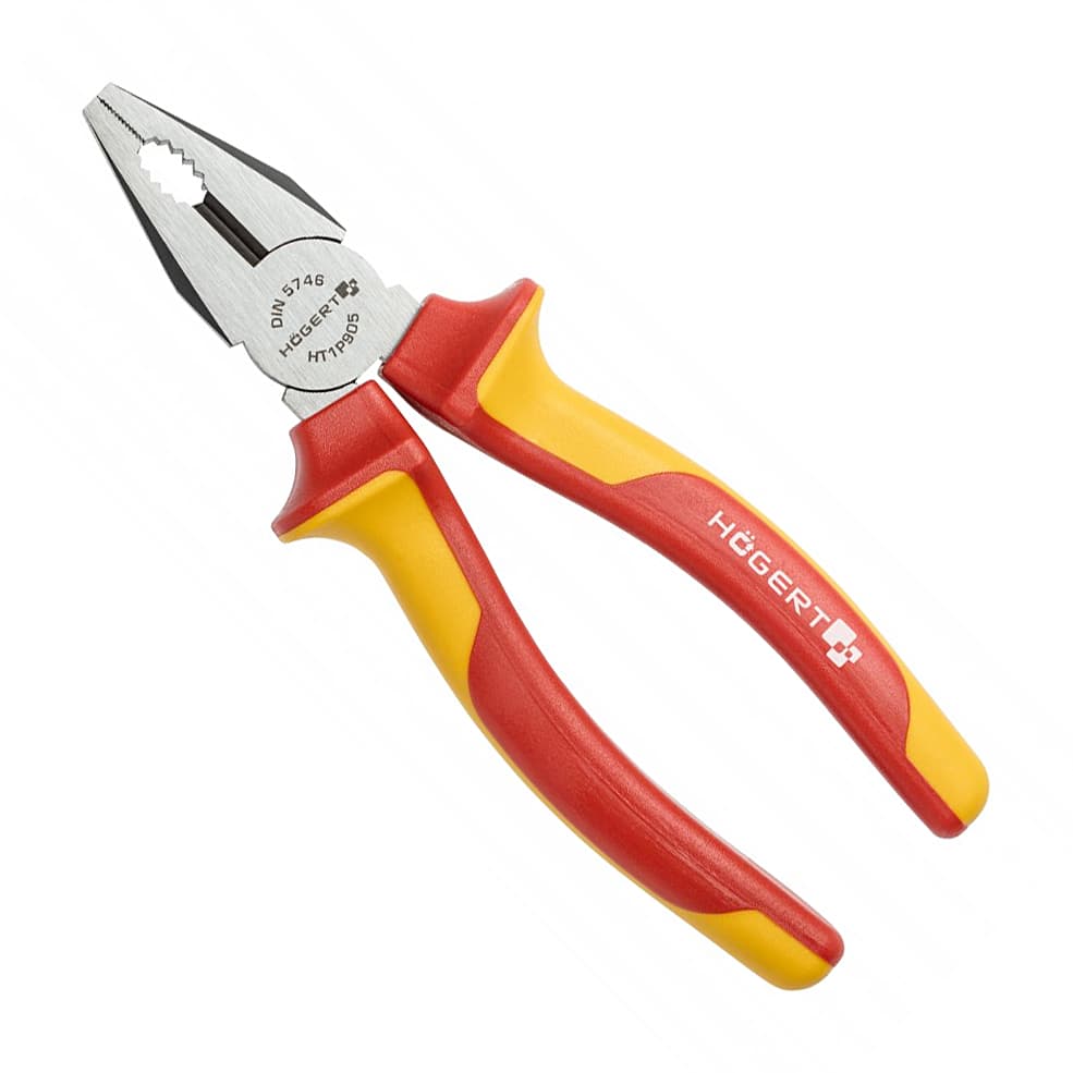 Hogert 7 inch / 180 mm Insulated Combination Pliers (VDE), HT1P905 — view 1