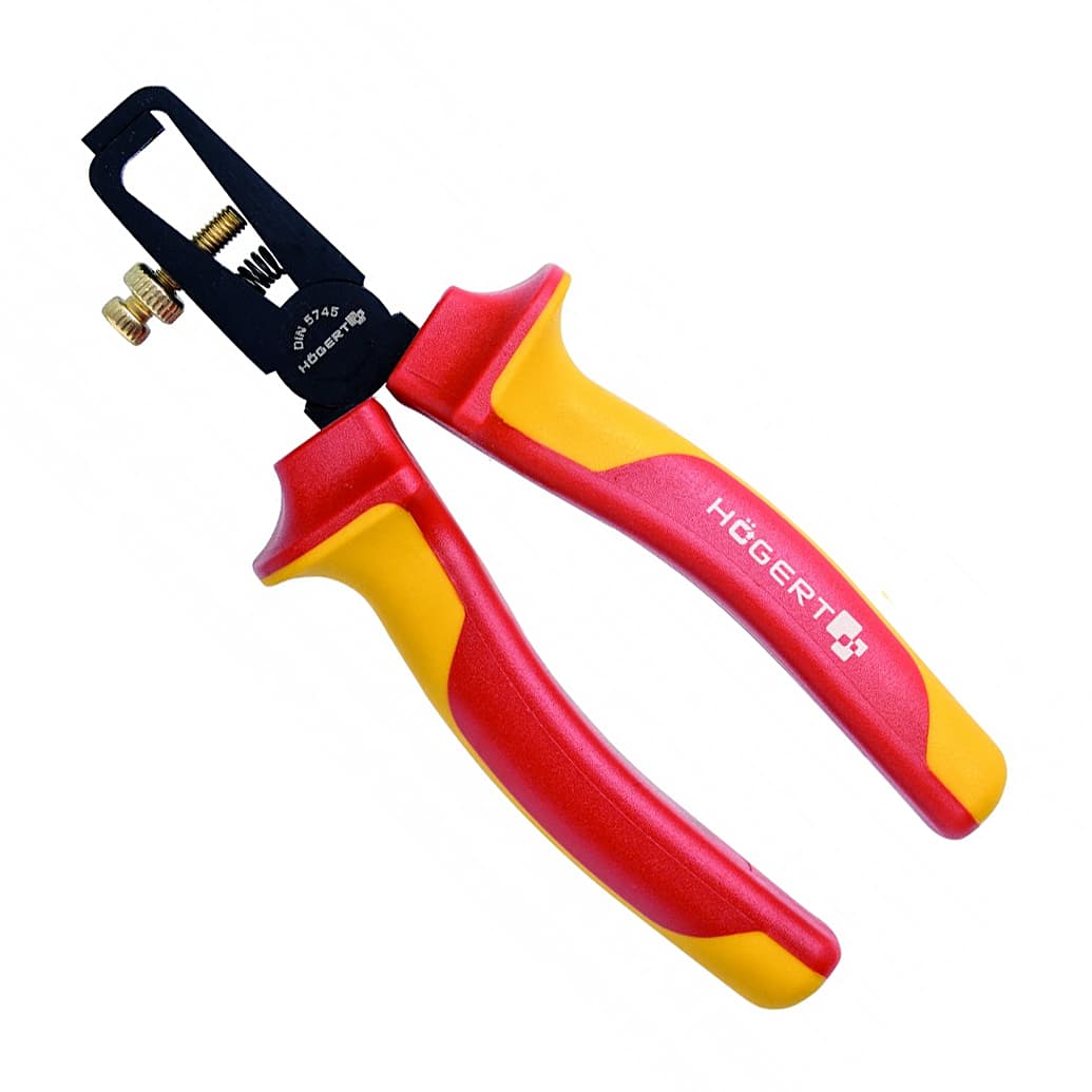 Hogert 6 inch / 160 mm VDE Insulated Wire Stripper Pliers, HT1P931 — view 1