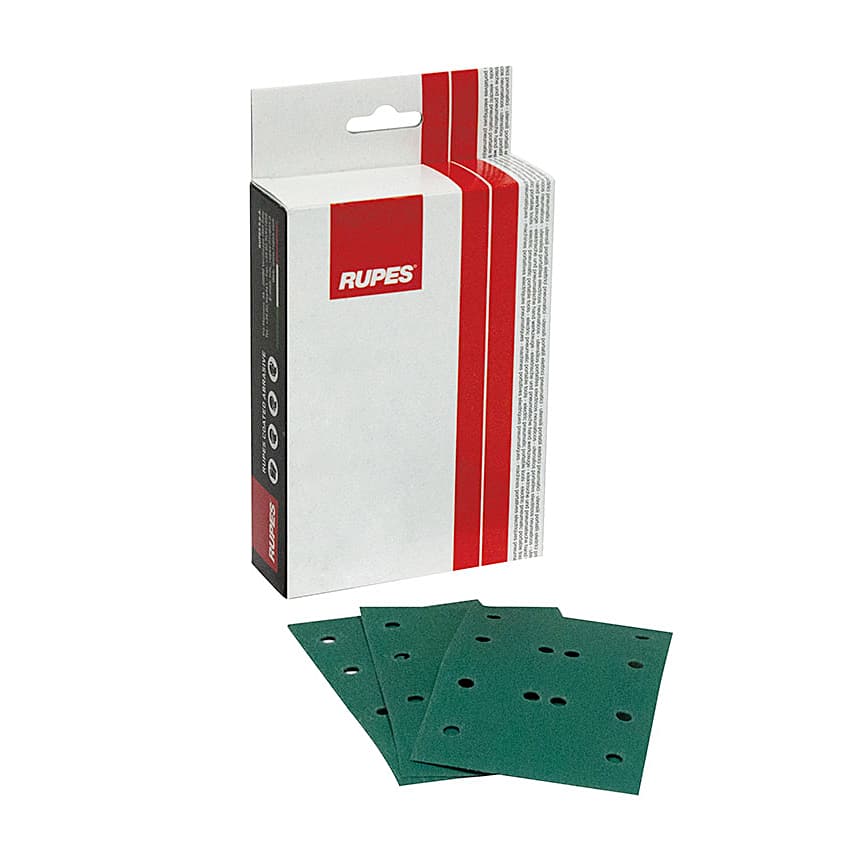 Rupes 80 x 130 mm / 280 Grit Rectangular-Shaped Film Abrasive Sheets (Pack of 100 Pcs), 9.45148 — view 2