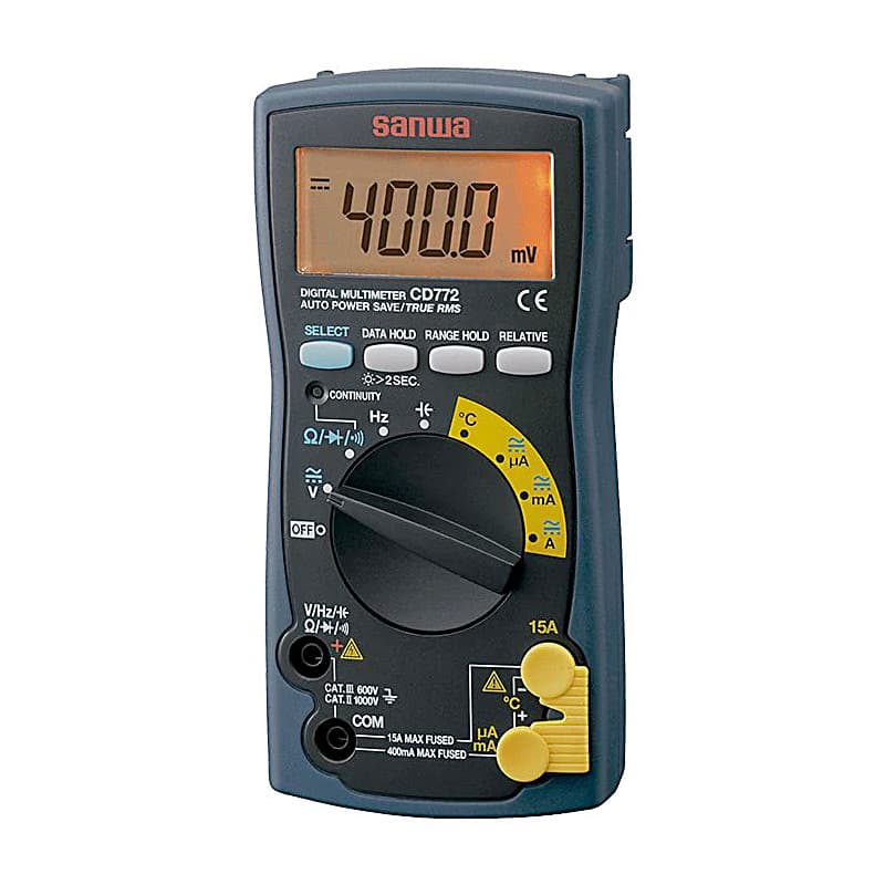 Sanwa 4000 Count TRMS Digital Multimeter with Backlight & Temperature Measurement, CD772 — view 1