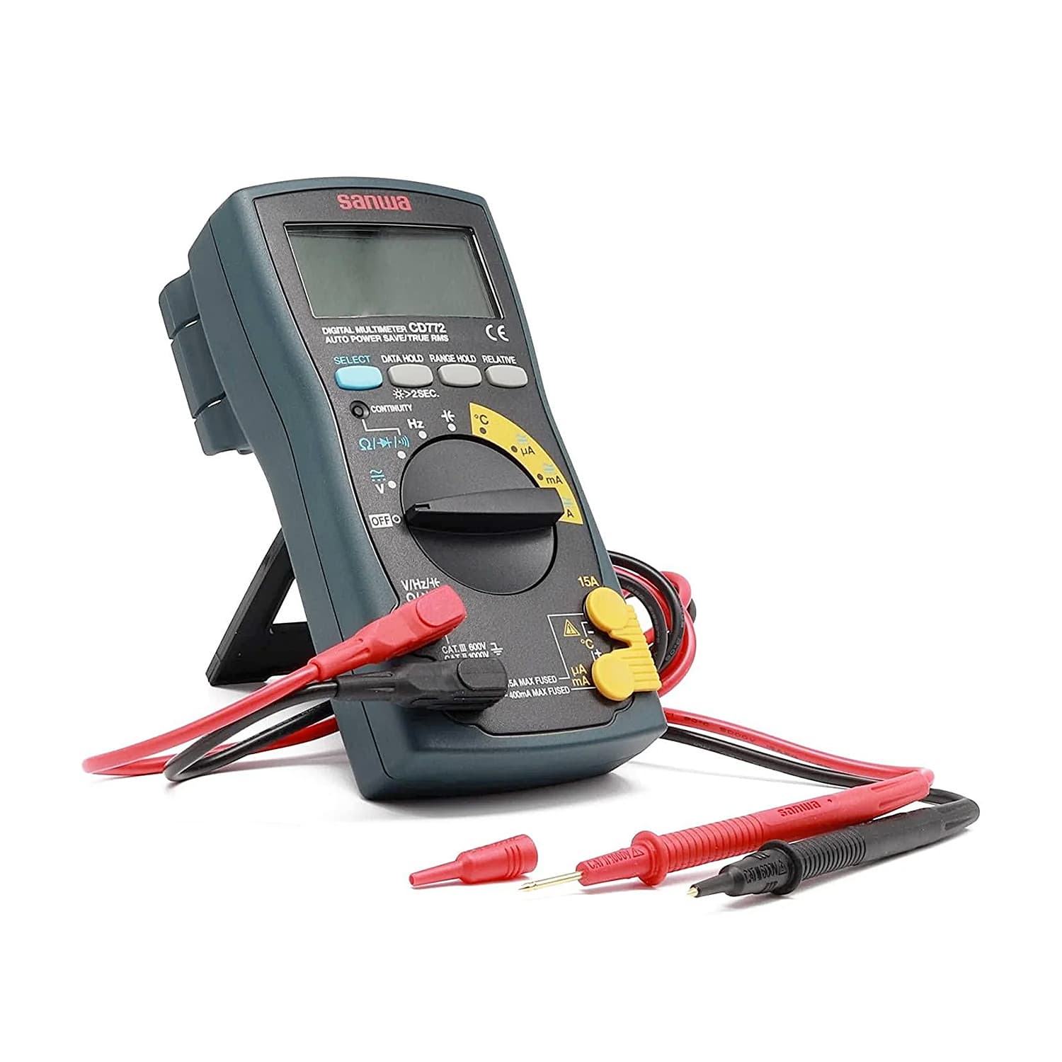 Sanwa 4000 Count TRMS Digital Multimeter with Backlight & Temperature Measurement, CD772 — view 2