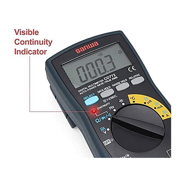Sanwa 4000 Count TRMS Digital Multimeter with Backlight & Temperature Measurement, CD772 — view 4