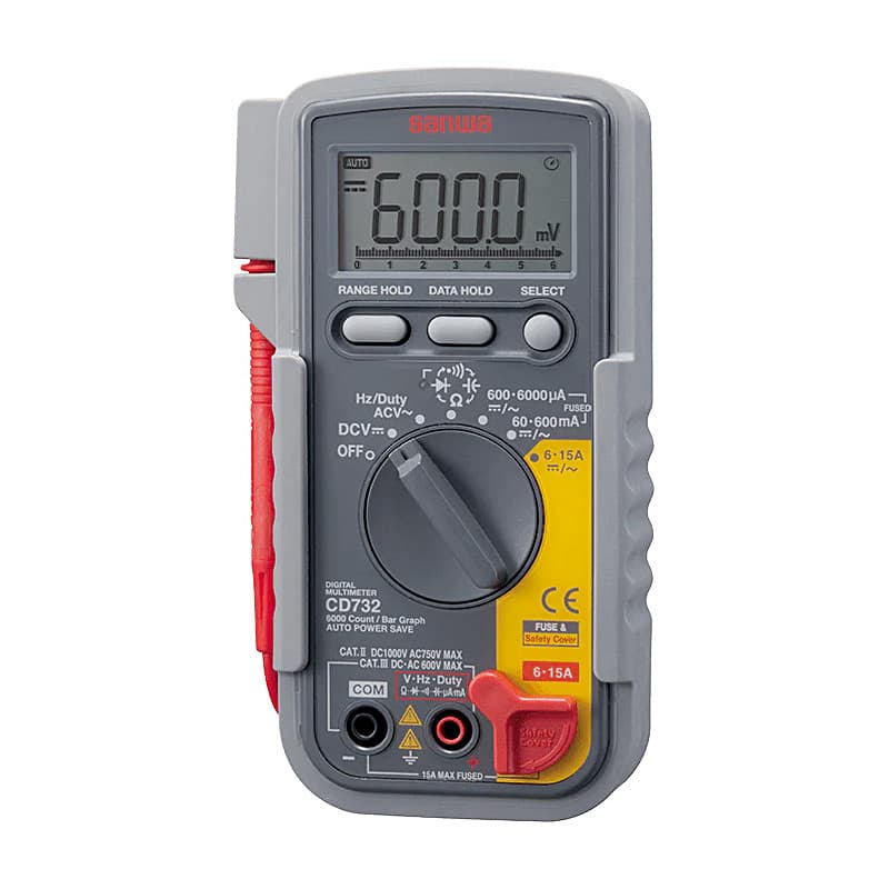 Sanwa 6000 Count Digital Multimeter (High-Speed Bar Graph & Continuity Buzzer with LED), CD732 — view 1