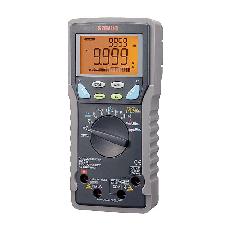 Sanwa 9999 Count TRMS Digital Multimeter with Dual Channel Display, PC710 — view 1