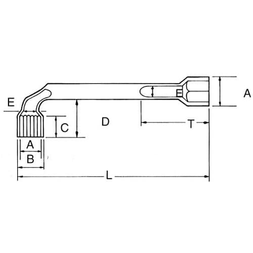 Stanley 11 mm Deep Hole Angled Open Socket Wrench, 2-86-688 — view 2