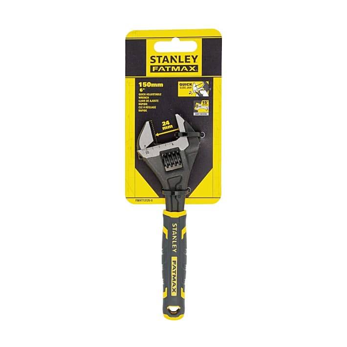 Stanley 150 mm / 6 inch Fatmax Bi-Material Quick Adjustable Wrench (Black Phosphate Finish), FMHT13125-0 — view 2