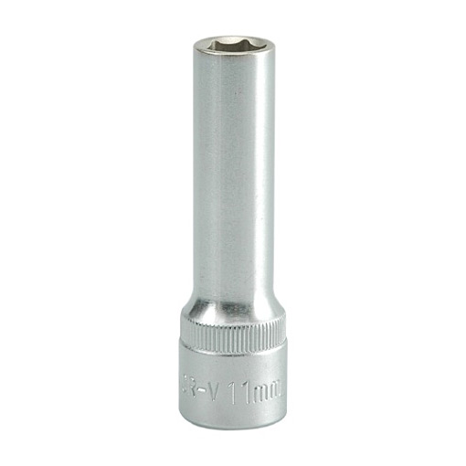 Yato 11 mm, 1/2 Inch Sq. Drive Hexagonal Deep Socket 6PT, YT-1224
