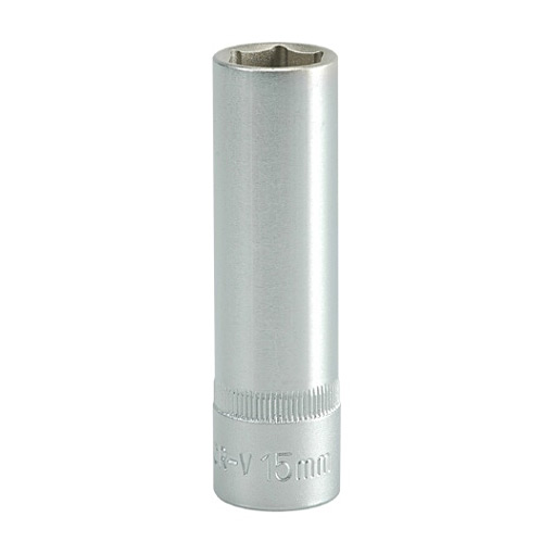 Yato 15 mm, 1/2 Inch Sq. Drive Hexagonal Deep Socket 6PT, YT- 1228