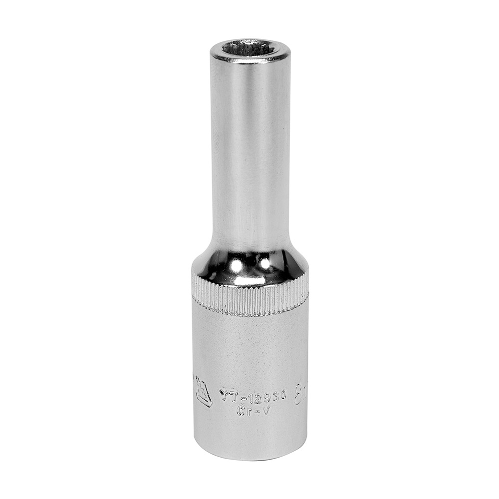 Yato 8 mm, 1/2 Inch Sq. Drive Bi-Hexagonal Deep Socket, YT-12930