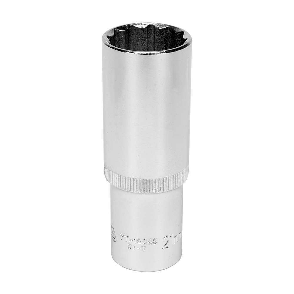 Yato 21 mm, 1/2 Inch Sq. Drive Bi-Hexagonal Deep Socket, YT-12943
