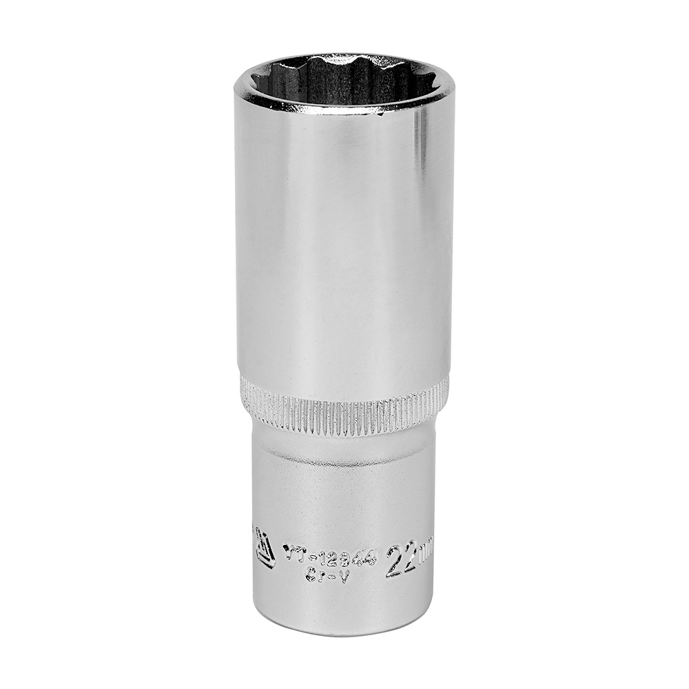 Yato 22 mm, 1/2 Inch Sq. Drive Bi-Hexagonal Deep Socket, YT-12944