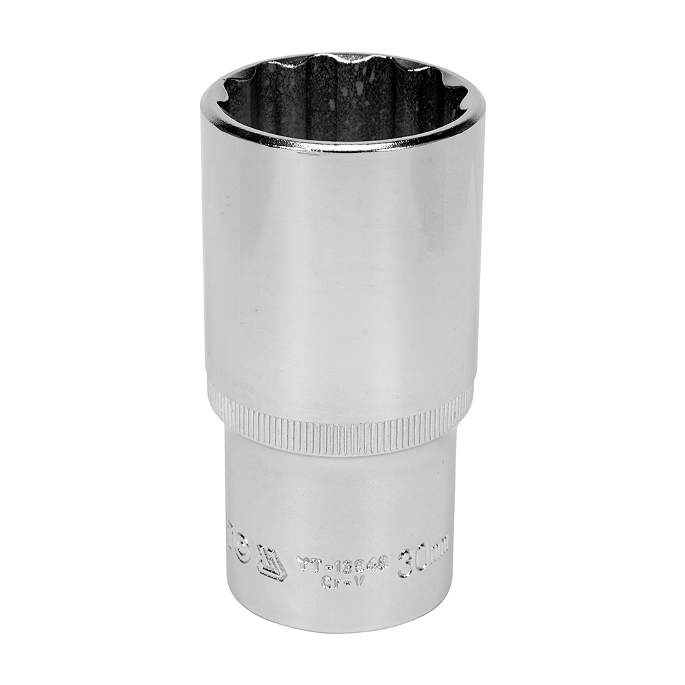 Yato 30 mm, 1/2 Inch Sq. Drive Bi-Hexagonal Deep Socket, YT-12948