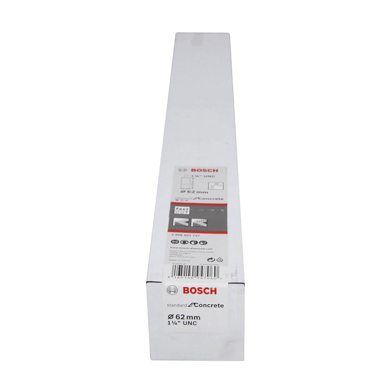 Bosch 62 mm / 1-1/4 Inch UNC Diamond Core Cutting Bits , 2 608 601 737