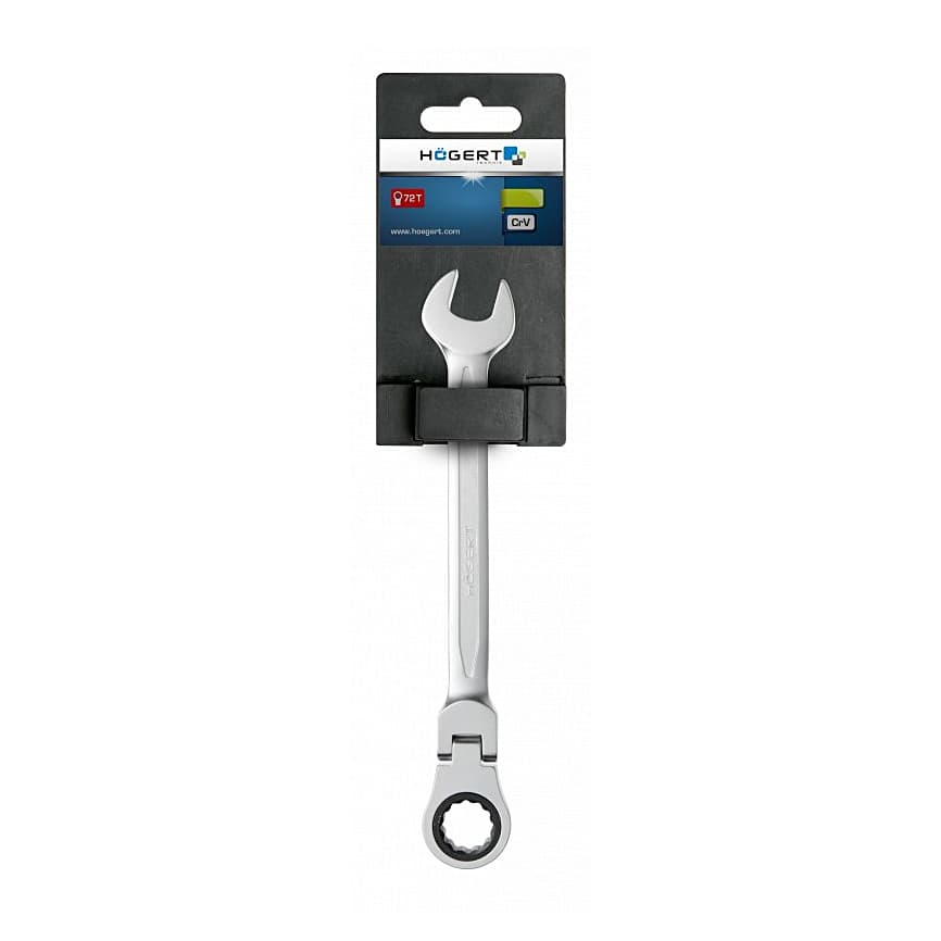 Hogert 19 mm Combination Ratchet Spanner With Flexible Head, HT1R059 — view 4