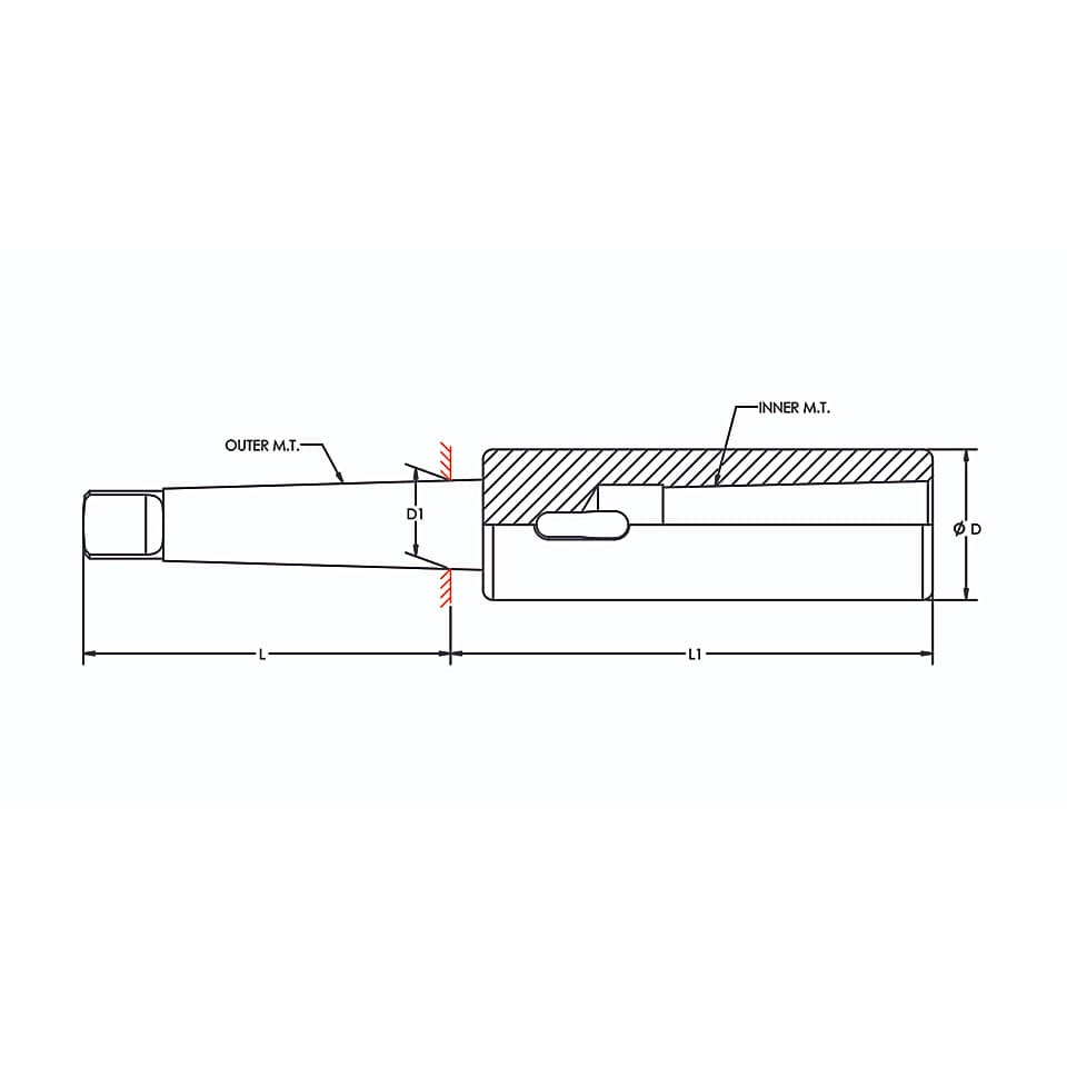 Tooltech MT 1-1 Extension Socket, 1-1