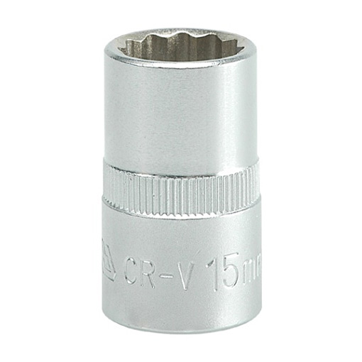 Yato 15 mm, 1/2 Inch Sq. Drive Bi-Hexagonal Socket 12PT, YT- 1277