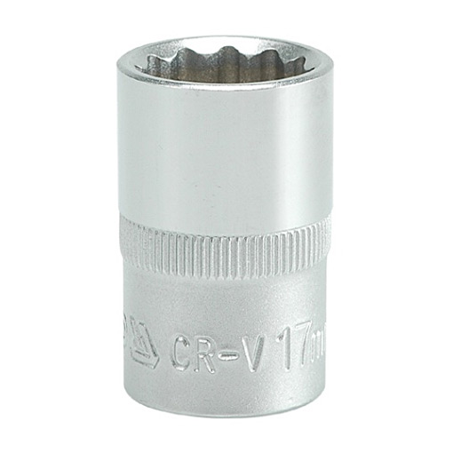 Yato 17 mm, 1/2 Inch Sq. Drive Bi-Hexagonal Socket 12PT, YT- 1279