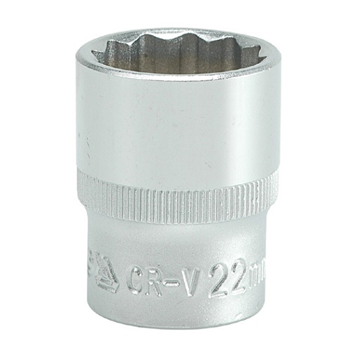 Yato 22 mm, 1/2 Inch Sq. Drive Bi-Hexagonal Socket 12PT, YT- 1284