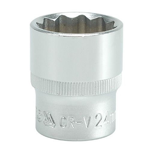 Yato 24 mm, 1/2 Inch Sq. Drive Bi-Hexagonal Socket 12PT, YT- 1286