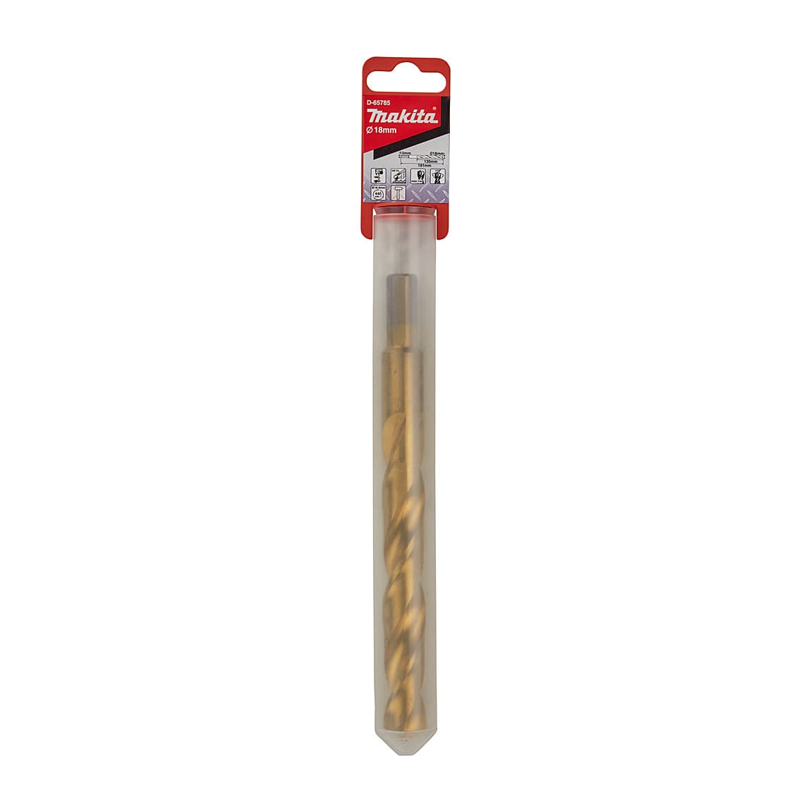Makita 18 mm HSS-Tin Metal Drill Bits, D-65785 — view 2