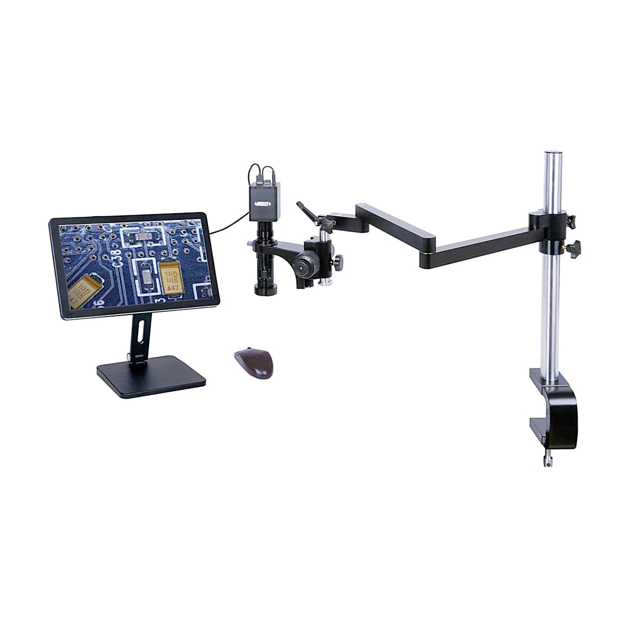 Insize 20 - 123X Flexible Arm Auto Focus Digital Microscope with Magnetic Stand, 5317-AF110 — view 1