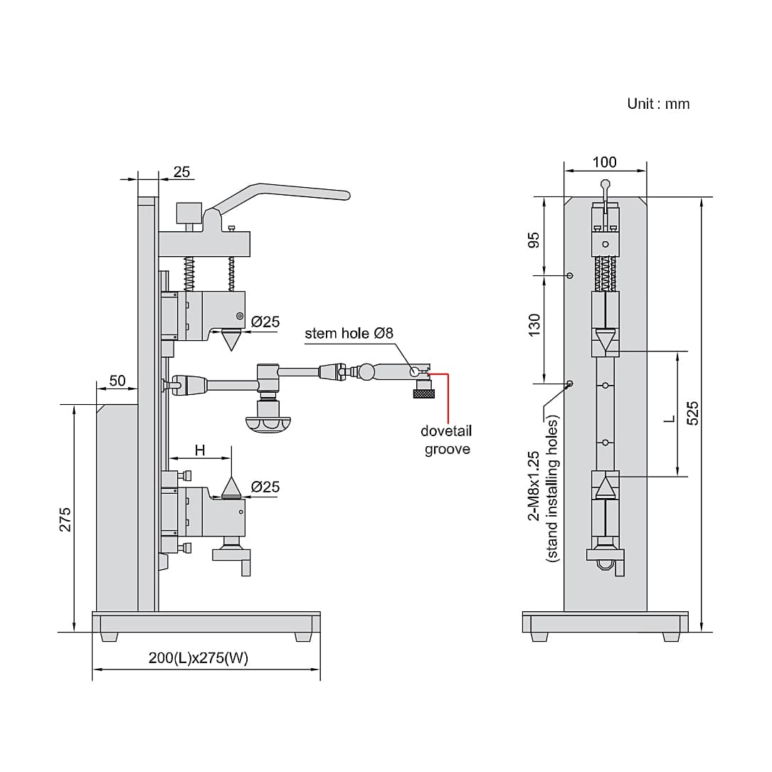 Insize 170 mm Vertical Bench Center, 4743-170 — view 3