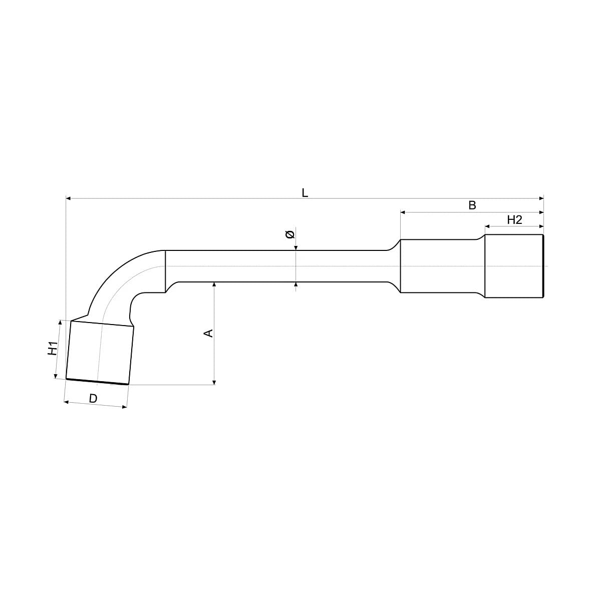 Yato 21 mm L-Type Socket Wrench, YT-1641 — view 2