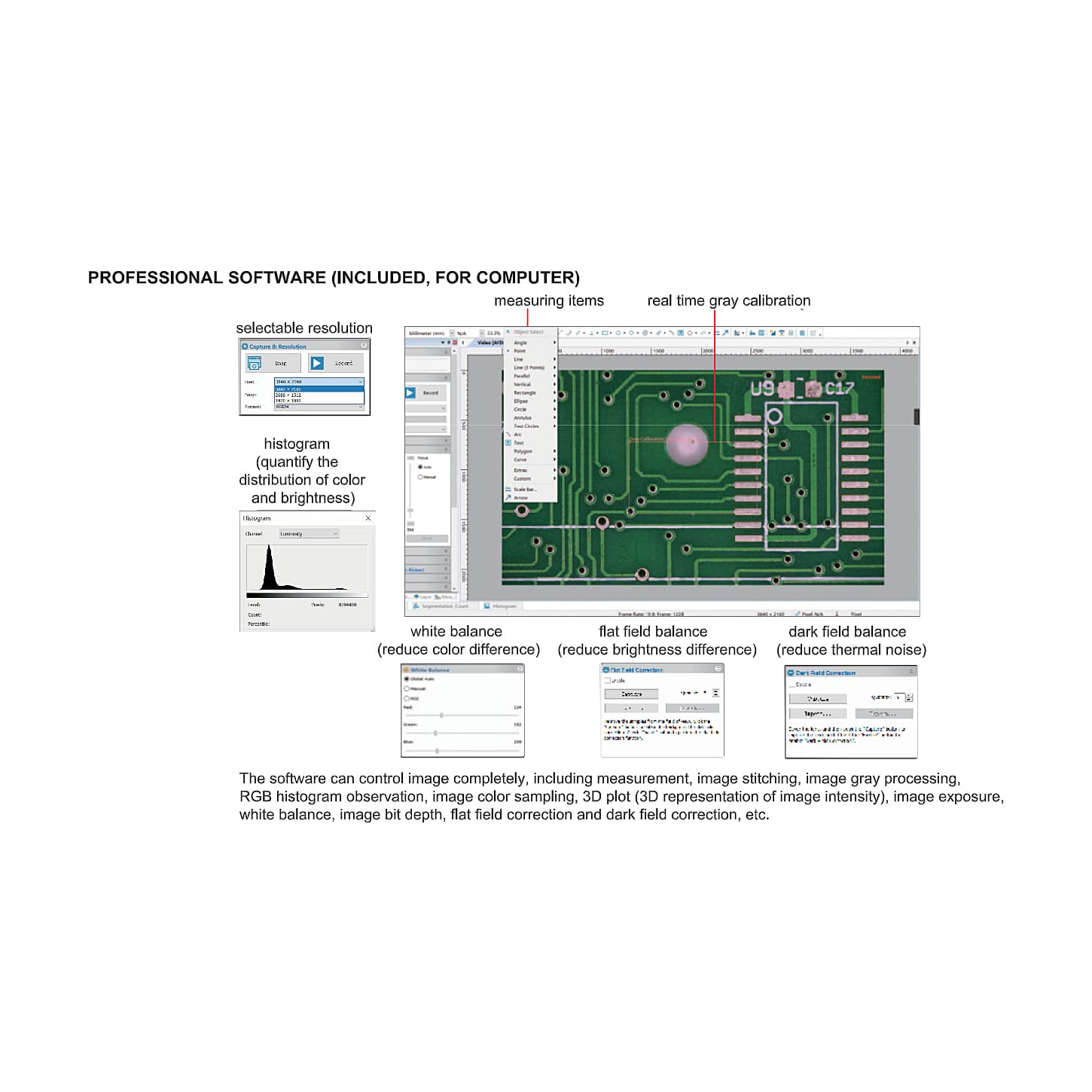 Insize 2.4X - 43.7X High-defination Auto Focus Digital Microscope (Large View Field), 5320-AF410 — view 5