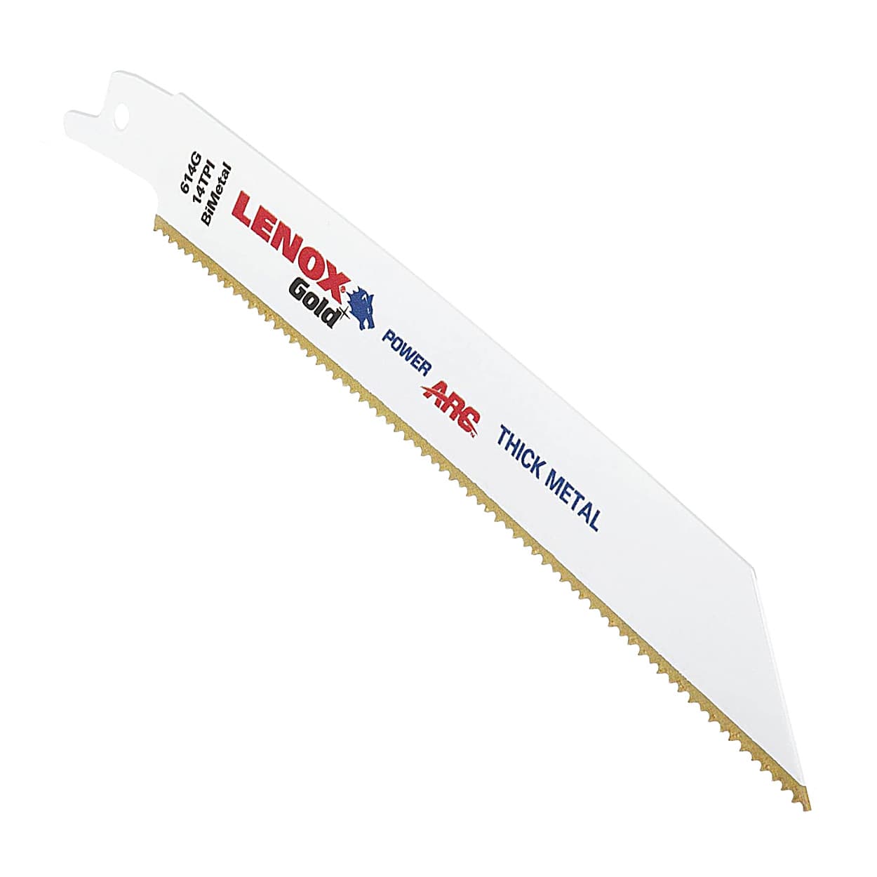 Lenox 152 mm / 6 Inch Gold Power Arc Curved Metal Reciprocating Saw Blades (14 TPI) (Pack of 5 Pcs), 21067614GR — view 1