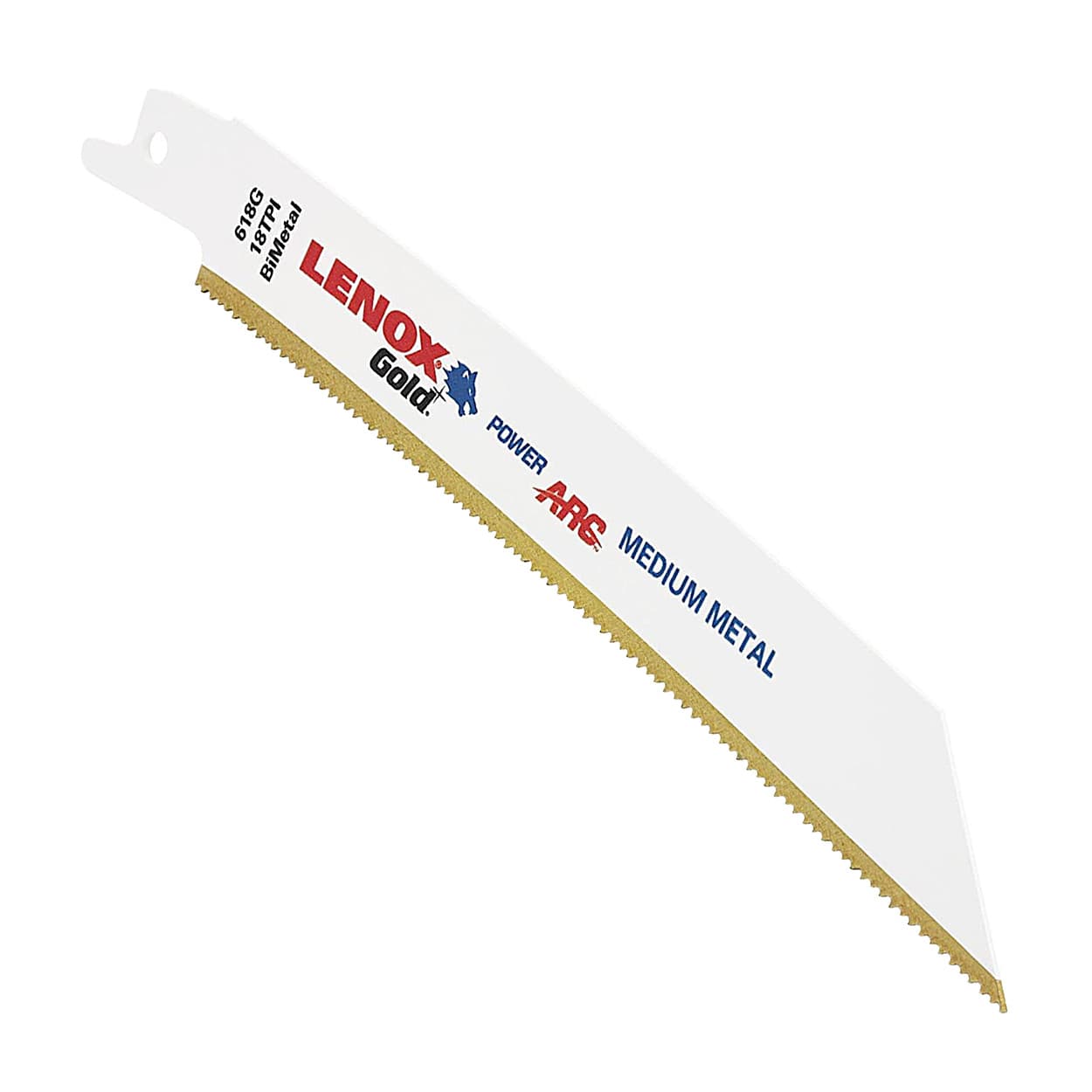 Lenox 152 mm / 6 Inch Gold Power Arc Curved Metal Reciprocating Saw Blades (18 TPI) (Pack of 5 Pcs), 21069618GR — view 1