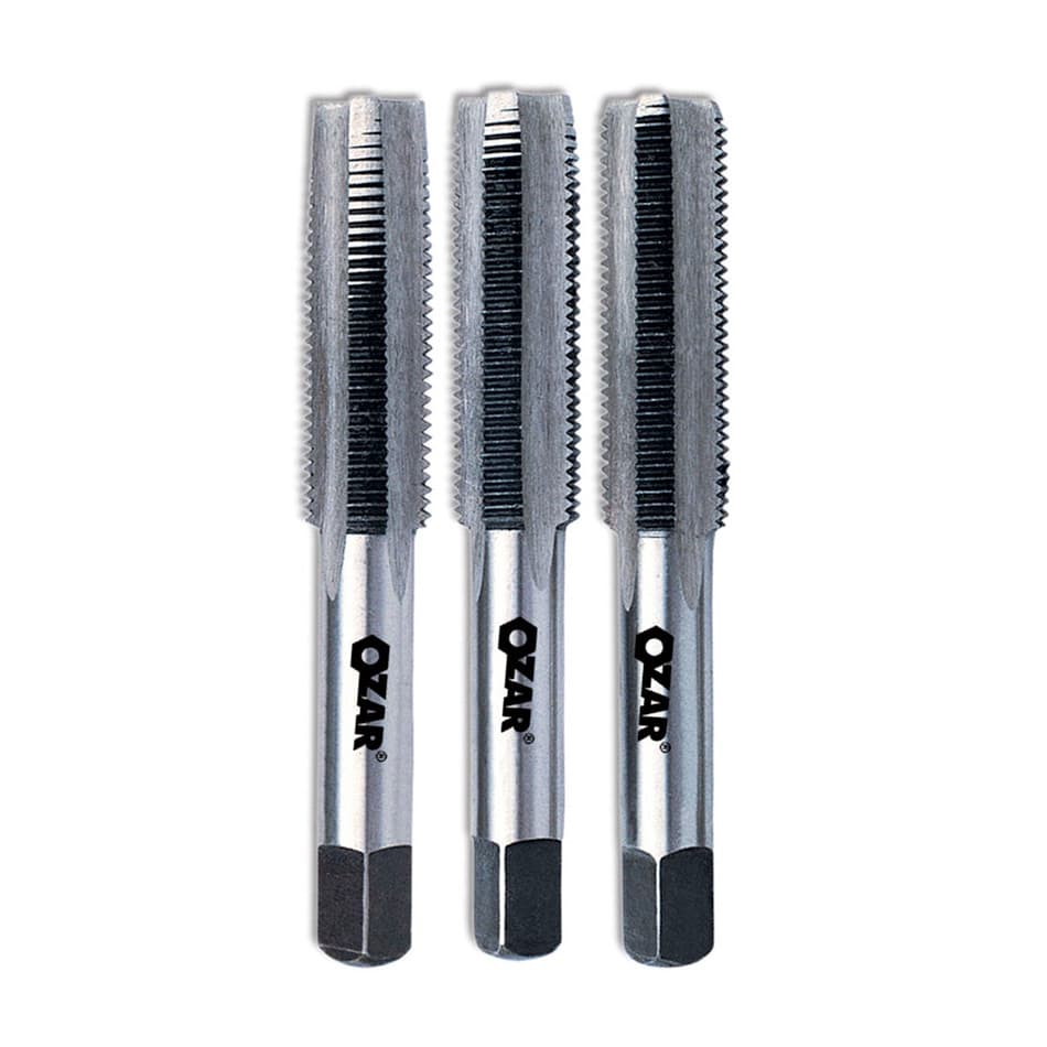 Ozar Metric Thread M25 x 3.0 Pitch Carbon Steel Hand Taps (Set of 3 Pcs), ATC-4607
