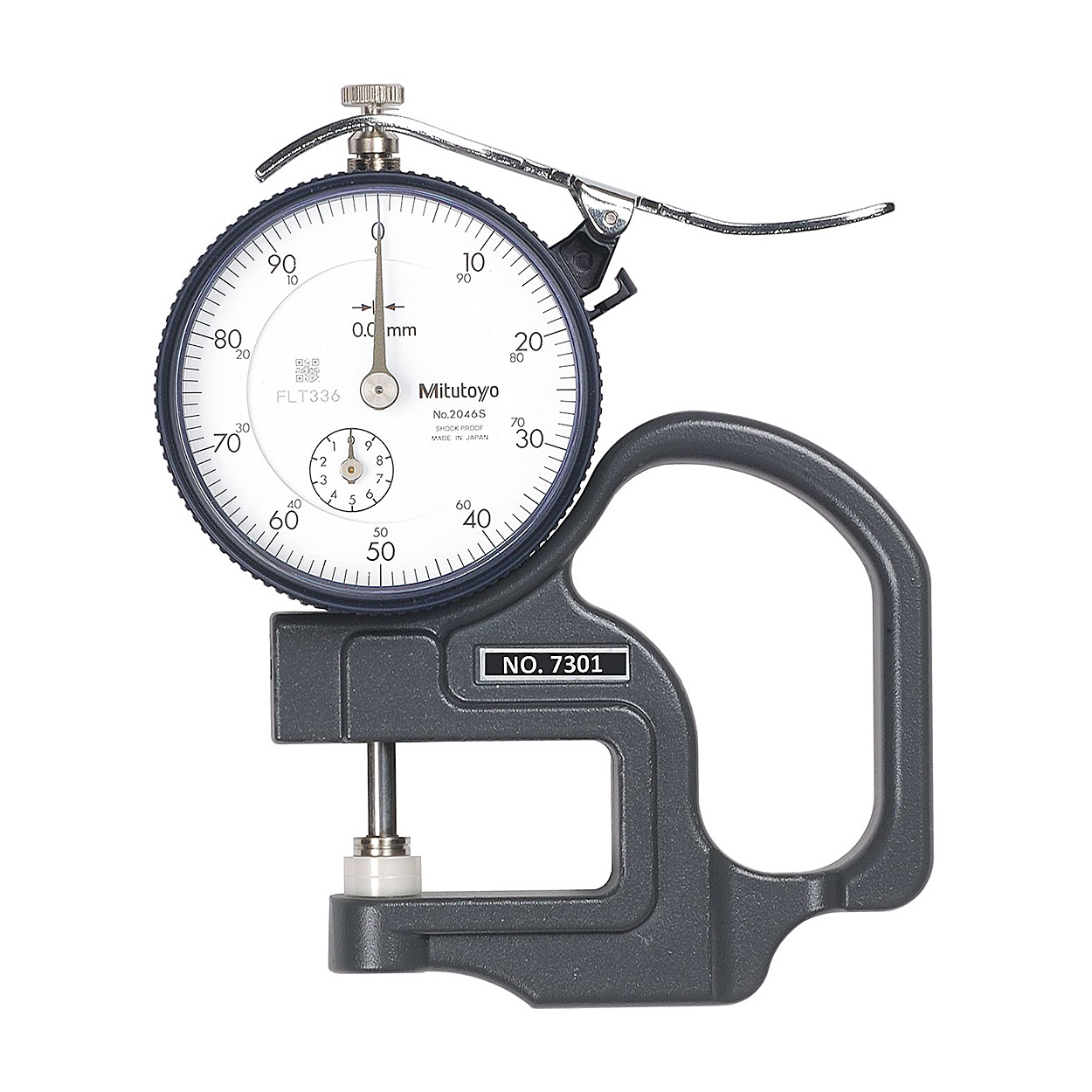 Mitutoyo 0 - 10 mm Standard Dial Indicator Thickness Gauge (Ceramic Contact Elements), 7301A — view 1