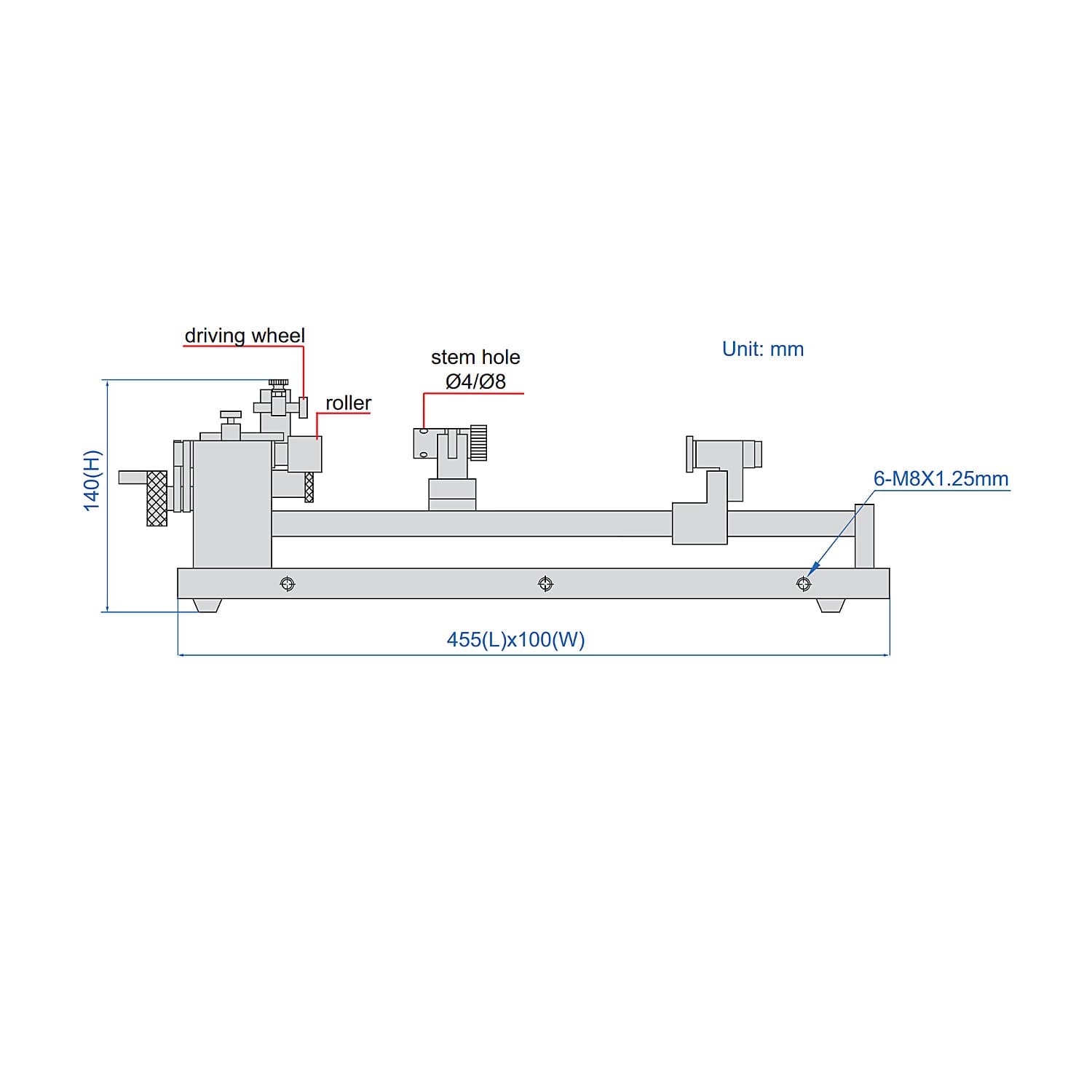 Insize 3 - 25 mm Quick Positioning Concentricity Gauge without Universal Stand, 4736-25 — view 3