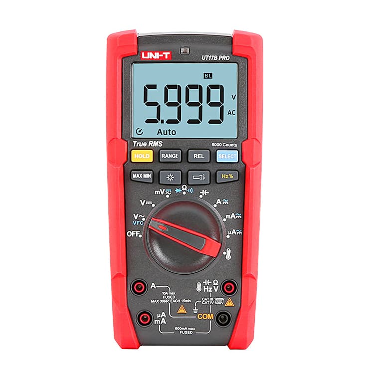 UNI-T 6000 Count True-RMS Digital Multimeter with Temperature Probe, UT17B PRO — view 1
