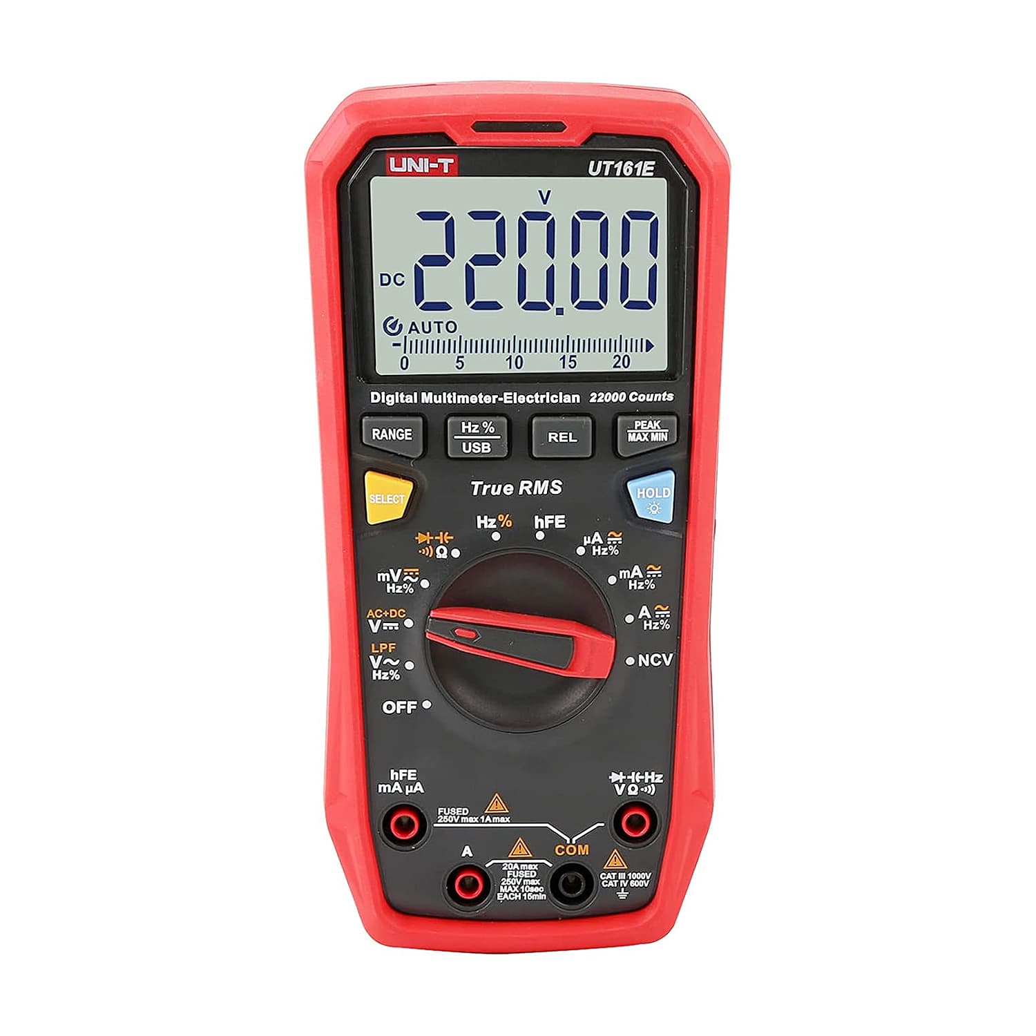 UNI-T 22000 Count True-RMS Electrician Digital Multimeter, UT161E — view 1