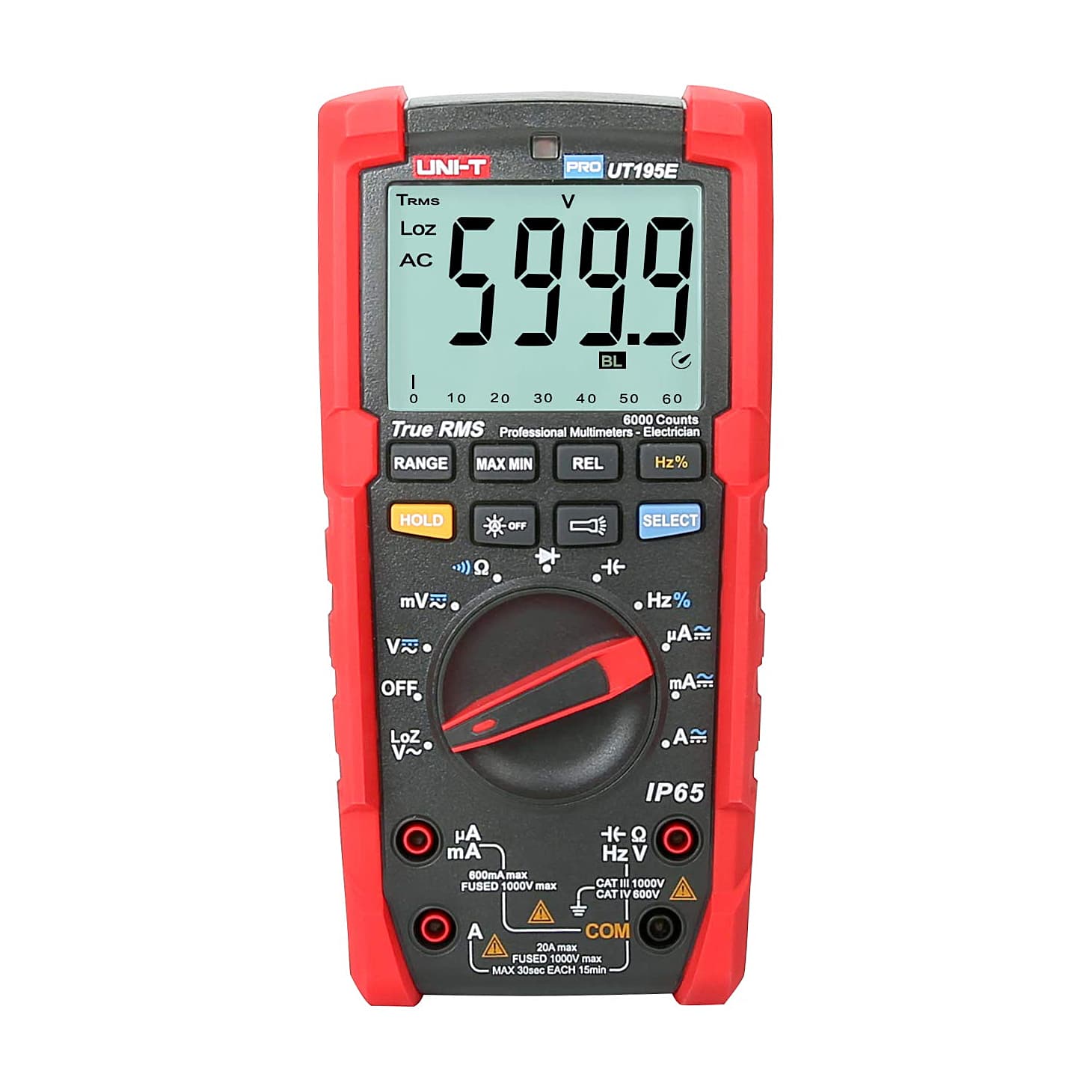 UNI-T Pro 6000 Count True-RMS Professional Digital Multimeter (HVAC & Motor), UT195M — view 1