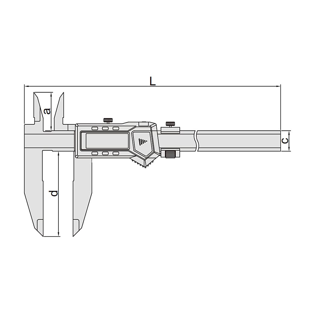 Insize 600 mm / 24 inch Non-Waterproof Digital Caliper, 1135-601 — view 2