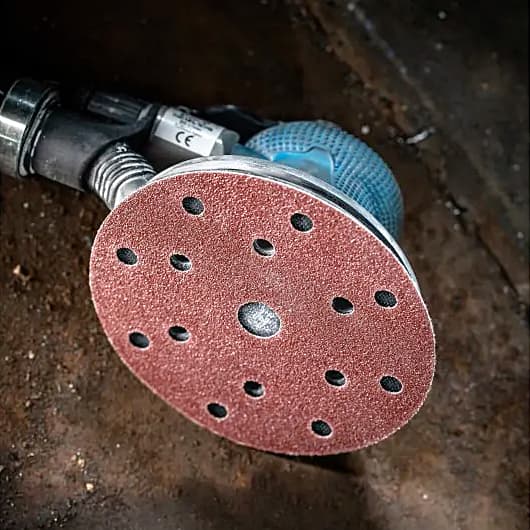 Hogert 125 mm / 120 Grit 8 Holes Velcro Abrasive Disc (Pack of 5 Pcs), HT8D124