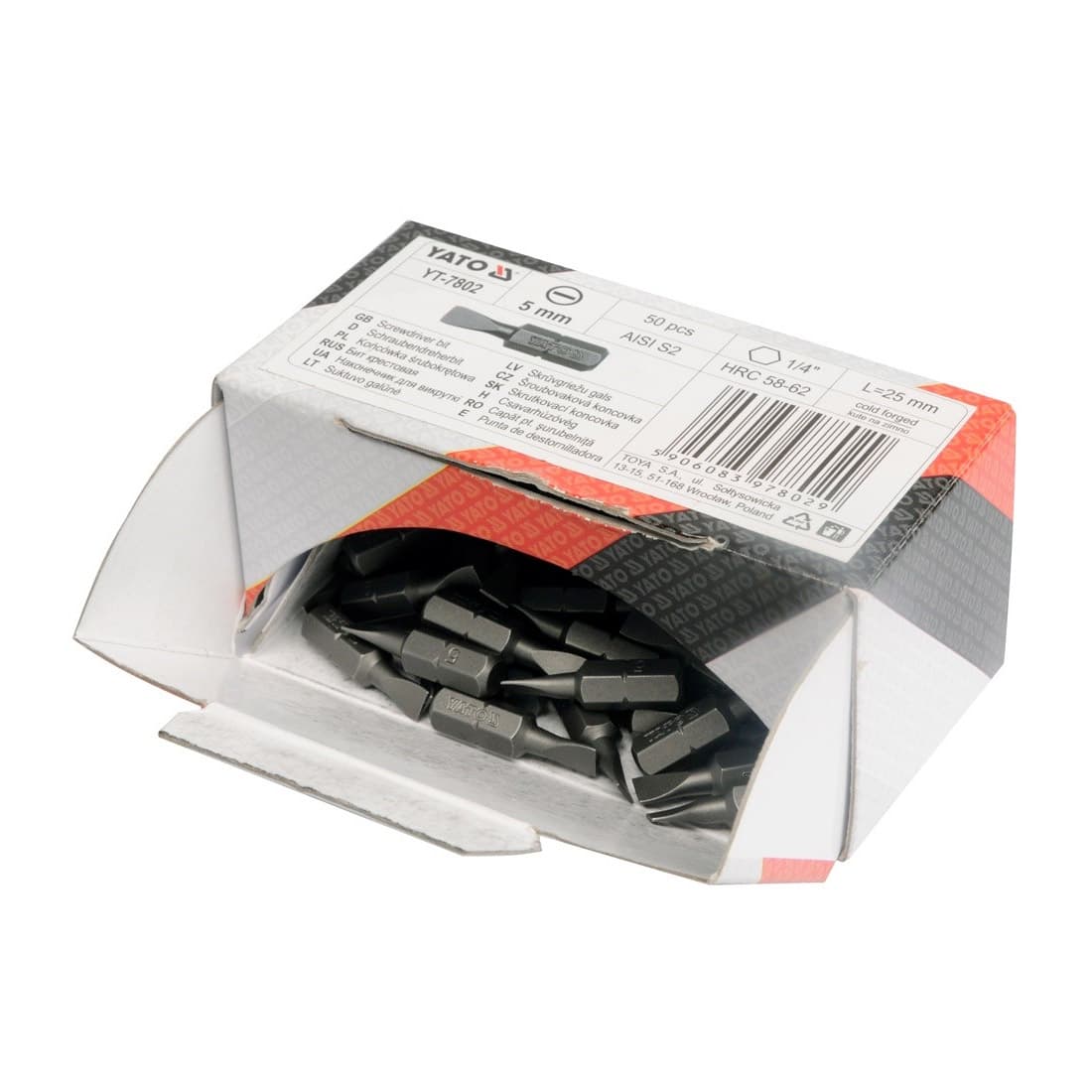 Yato T27 x 30 mm Length Impact Torx Security Screwdriver Bits (Pack of 50 Pcs), YT-7912 — view 2